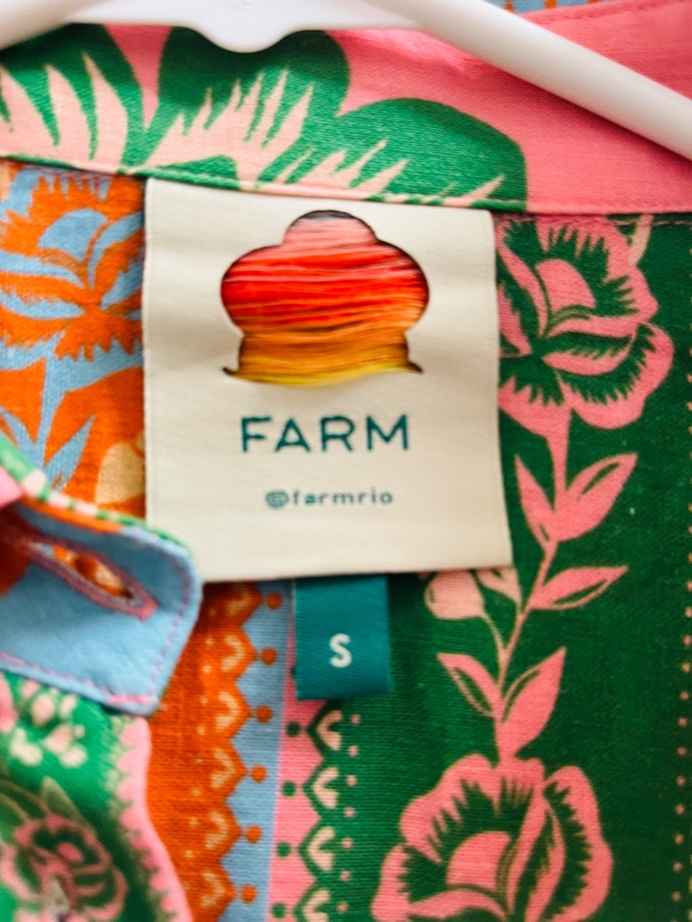 🌺 FARM Rio Tropical Patchwork Print Romper | Size Small 🌺 - Picture 2 of 5